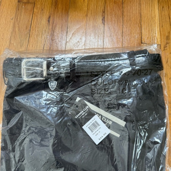 Sahara Club Lot of 7 Boys Black Chino Pants With Belt NWT Style SC-70-27 - Picture 5 of 7